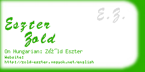 eszter zold business card